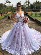 Gorgeous A Line Lace Wedding Dresses Vintage V Neck Sleeveless MyChicDress